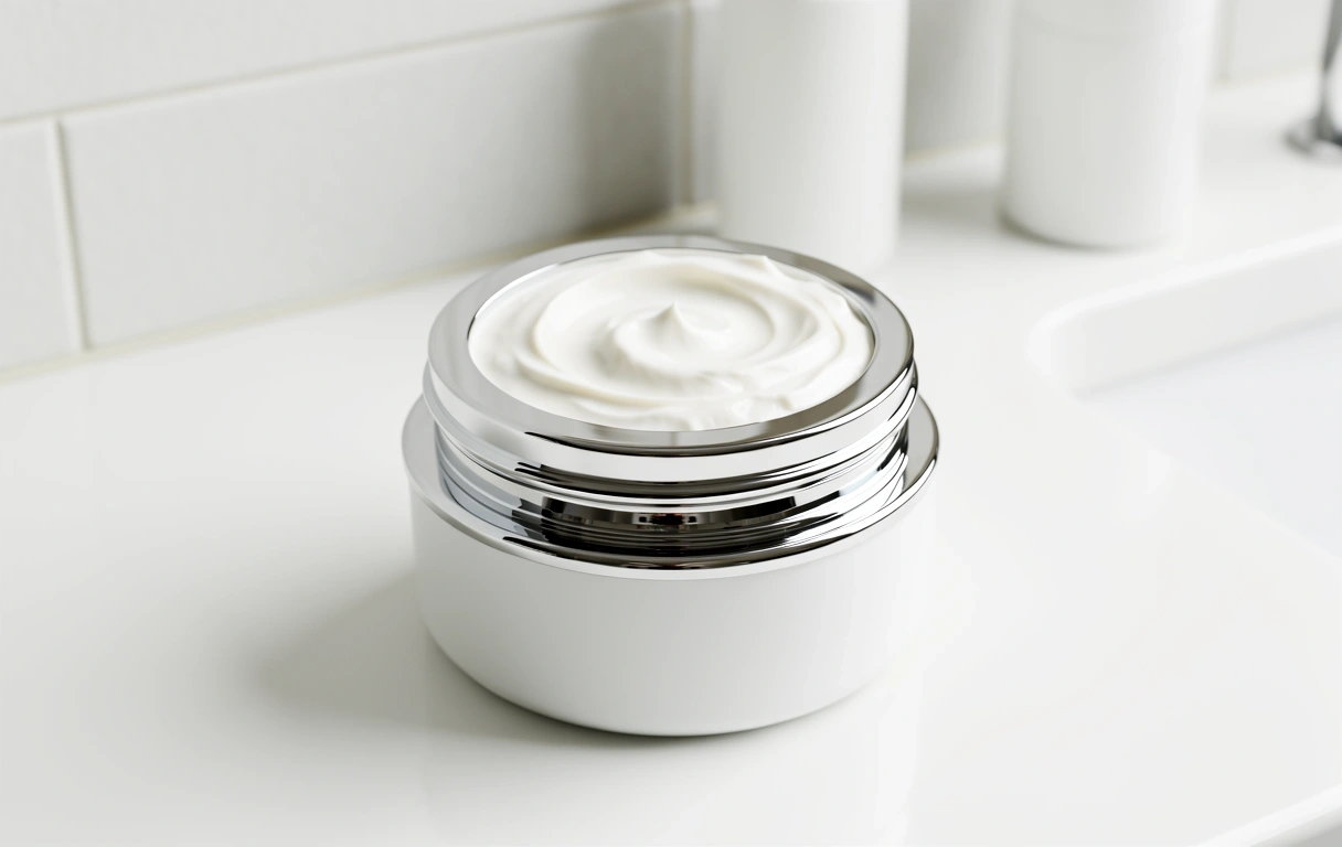 Premium face cream texture